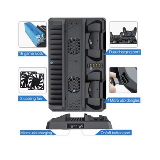 Foto 5 | Foto 5 | Soporte De Refrigeración Para Ps4 Slim Pro Con Estación De Carga Y Almacenamiento De Juegos - Venta Internacional.