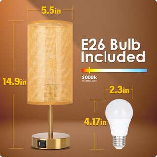 Foto 6 | Foto 6 | Lámpara De Noche Yarra-decor Con Control Táctil De 3 Vías Regulable En Madera - Venta Internacional.