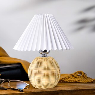 Foto 2 | Foto 2 | Lámpara De Mesa Longtn De Cerámica Plisada Coreana Con Led Tricolor - Venta Internacional.