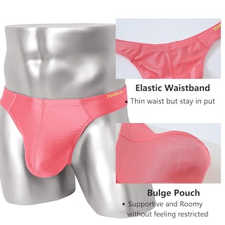 Foto 3 | Foto 3 | Tanga Para Hombre Zonbailon Sexy Bikini De Seda Espalda En T Rojo - Venta Internacional.