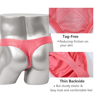 Foto 4 | Foto 4 | Tanga Para Hombre Zonbailon Sexy Bikini De Seda Espalda En T Rojo - Venta Internacional.