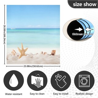 Foto 2 | Foto 2 | Funda Magnética Para Lavavajillas Qugrl Sea Star Conch Beach 58 42 X 66 04 Cm - Venta Internacional.