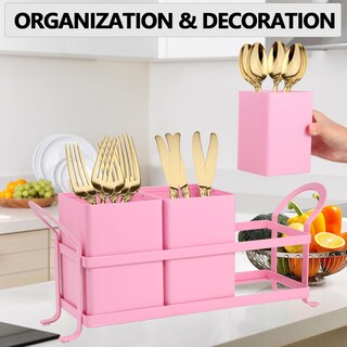 Foto 4 | Foto 4 | Soporte Para Utensilios Nelybet Estuche Metálico Para Cubiertos 3 Compartimentos - Venta Internacional.