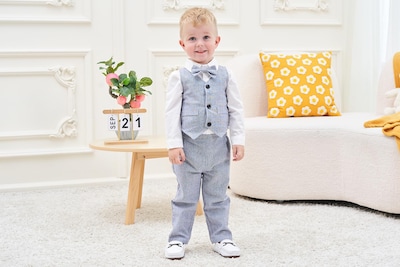 Foto 2 | Foto 2 | Traje De Ropa Para Niños Pequeños Artmine Gentleman Wedding De 12 A 18 M - Venta Internacional.