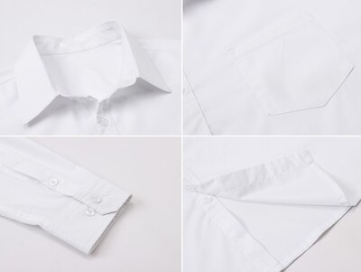Foto 5 | Foto 5 | Combinación De Camisa Y Corbata Cromoncent Vestido De Negocios Para Hombre Blanco/negro - Venta Internacional.