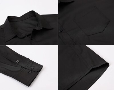 Foto 6 | Foto 6 | Combinación De Camisa Y Corbata Cromoncent Para Hombre Color Negro Xl - Venta Internacional.