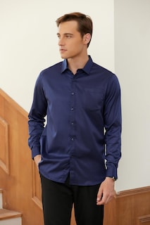 Foto 3 | Foto 3 | Combo De Camisa Y Corbata Cromoncent Para Hombre Business Azul Oscuro S - Venta Internacional.