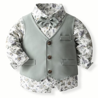 Foto 3 | Foto 3 | Traje De Ropa Para Niños Pequeños Artmine Gentleman Wedding 18-24 M - Venta Internacional.