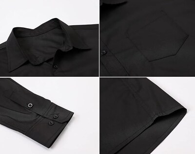 Foto 5 | Foto 5 | Combinación De Camisa Y Corbata Cromoncent Para Hombre Color Negro/blanco Xl - Venta Internacional.