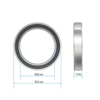 Foto 3 | Foto 3 | Rodamiento De Bolas Focmkeas 6806-2rs  10 Unidades  30 X 42 X 7 Mm  Acero Cromado - Venta Internacional.