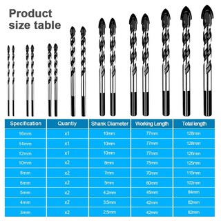 Foto 3 | Foto 3 | Juego De Brocas Con Punta De Carburo De Tungsteno 15 Piezas Para Bar Talla Única - Venta Internacional.