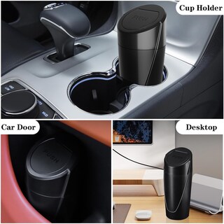 Foto 3 | Foto 3 | Cubo De Basura Para Coche Sglrt Negro Con Tapa 2 Paquetes Con 40 Bolsas De Basura - Venta Internacional.