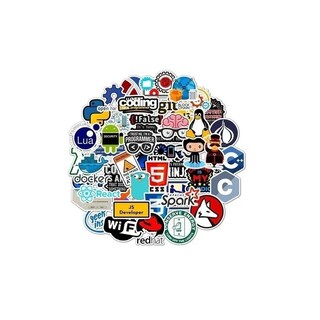 Foto 1 | Foto 1 | Stickers 50 Etiquetas Autoadhesivas Geek Java Programmer - Venta Internacional.