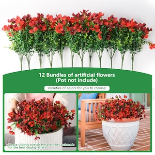 Foto 3 | Foto 3 | Flores Artificiales Homsunny Para Decoración Primaveral Al Aire Libre - Venta Internacional.