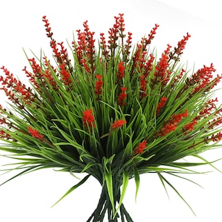Foto 1 | Foto 1 | Flores Artificiales Calyptus Monkey Grass  12 Paquetes  Color Rojo - Venta Internacional.