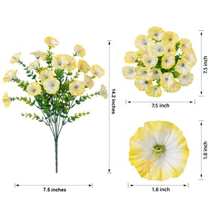 Foto 6 | Foto 6 | Flores Artificiales Hyeflora Morning Glory  12 Paquetes Para Exteriores - Venta Internacional.