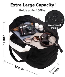Foto 3 | Foto 3 | Bolsa Bagelite De Lona De 22 Pulgadas Y 50 L Grande Para Viajes De Mujer - Venta Internacional.