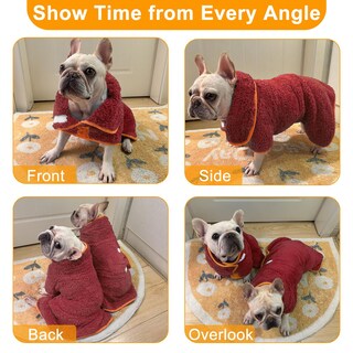 Foto 5 | Foto 5 | Albornoz Para Perros Bienbee Toalla Superabsorbente Roja Xxl - Venta Internacional.