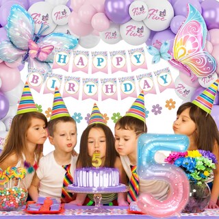 Foto 5 | Foto 5 | Set De Decoración De Cumpleaños Kispatti Para Niña De Quinto Cumpleaños - Venta Internacional.