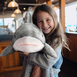 Foto 3 | Foto 3 | Peluche De Peluche Mupi Shark De 1 M  Color Gris Océano  Para Niños - Venta Internacional.