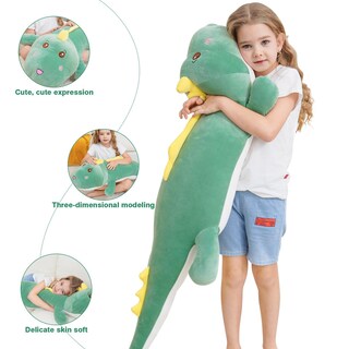 Foto 4 | Foto 4 | Almohada Corporal Suave Con Forma De Dinosaurio De Felpa 100 Cm/40 Pulgadas Tianmihou - Venta Internacional.