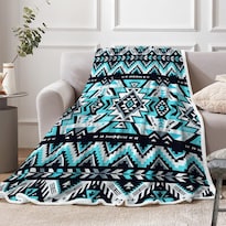 Manta Con Diseño Azteca Tribal Del Sudoeste De Estados Unidos - Venta Internacional.