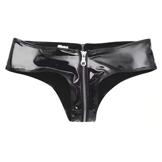 Foto 3 | Foto 3 | Calzoncillos De Bikini Feoya Con Cremallera Brillante Entrepierna Talle Bajo Noche Xxl - Venta Internacional.