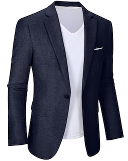 Foto 3 | Foto 3 | Chaqueta Deportiva Casual Blazer Wehilion Para Hombre Color Azul Marino - Venta Internacional.