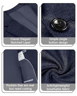 Foto 4 | Foto 4 | Chaqueta Deportiva Casual Blazer Wehilion Para Hombre Color Azul Marino - Venta Internacional.