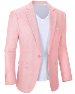 Foto 3 | Foto 3 | Chaqueta Deportiva Para Hombre Modelo Blazer Wehilion Color Rosa Para Verano - Venta Internacional.