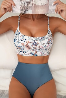 Foto 4 | Foto 4 | Conjunto De Bikini Herseas 2025 Traje De Baño Deportivo Para Mujer Azul Talla Xs - Venta Internacional.