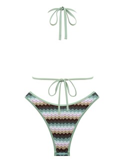 Foto 2 | Foto 2 | Traje De Baño Bikini Seamoly Halter Colorblock Para Mujer Color Verde Menta S - Venta Internacional.