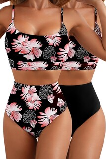 Foto 1 | Foto 1 | Conjunto De Bikini Herseas De Cintura Alta Para Mujer Negro Talla L - Venta Internacional.