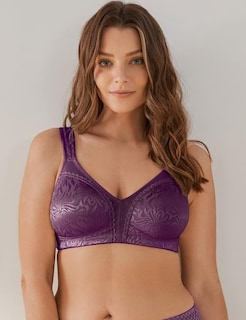 Foto 2 | Foto 2 | Bra Deyllo Para Mujer Cobertura Total Talla Grande Minimizador Color Morado - Venta Internacional.