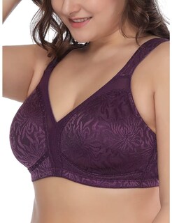 Foto 3 | Foto 3 | Bra Deyllo Para Mujer Cobertura Total Talla Grande Minimizador Color Morado - Venta Internacional.