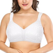 Bra Deyllo Para Mujer Cobertura Total Talla Grande 40d Color Blanco - Venta Internacional.