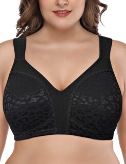Foto 1 | Foto 1 | Bra Deyllo Para Mujer Cobertura Total Talla Grande 36ddd Color Negro Y Leopardo - Venta Internacional.