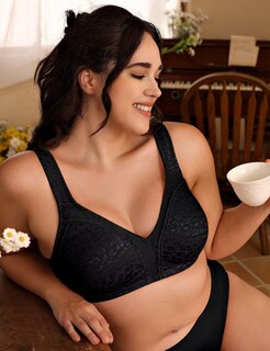 Foto 4 | Foto 4 | Bra Deyllo Para Mujer Cobertura Total Talla Grande 36ddd Color Negro Y Leopardo - Venta Internacional.