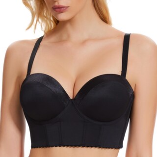 Foto 4 | Foto 4 | Sujetador Sea Bbot Push Up Sin Tirantes Espalda Baja Acolchado Negro 36a - Venta Internacional.