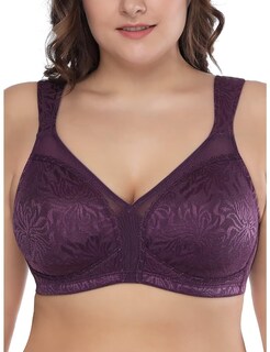 Foto 1 | Foto 1 | Bra Deyllo Para Mujer Cobertura Total Talla Grande Minimizador Color Morado 38d - Venta Internacional.