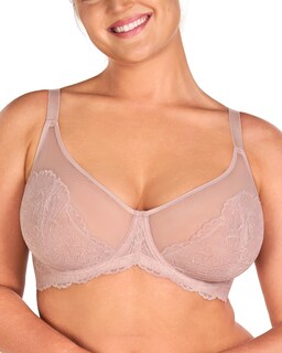 Foto 1 | Foto 1 | Sujetador Hsia Minizer Encaje Cobertura Total Con Aros Rosa Oscuro 36c - Venta Internacional.