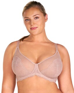 Foto 2 | Foto 2 | Sujetador Hsia Minizer Encaje Cobertura Total Con Aros Rosa Oscuro 36c - Venta Internacional.