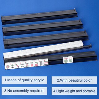 Foto 4 | Foto 4 | Juego De 4 Unidades Todo En Uno De Mahjongg Tile Rack & Pusher Gustaria - Venta Internacional.