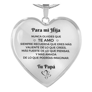 Foto 1 | Foto 1 | Collar De Acero Inoxidable Para Padre E Hija Con Caja De Regalo - Venta Internacional.