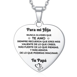 Foto 2 | Foto 2 | Collar De Acero Inoxidable Para Padre E Hija Con Caja De Regalo - Venta Internacional.