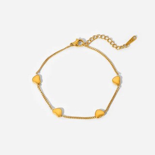 Foto 2 | Foto 2 | Pulsera Para Mujer De Acero Inoxidable Chapada En Oro De 18 Quilates Con Forma De Corazón - Venta Internacional.