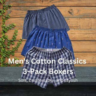 Foto 5 | Foto 5 | Pantalones Cortos Tipo Bóxer Cinvik Cómodos Algodón Flamenco Paquete De 3 - Venta Internacional.