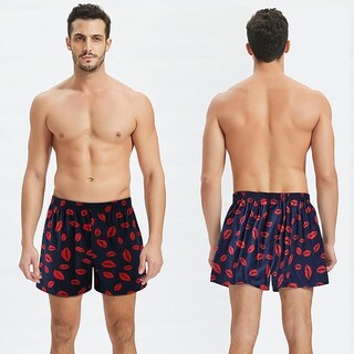 Foto 2 | Foto 2 | Calzoncillos Tipo Bóxer Cinvik Funny Kiss Print 100% Algodón Para Hombre Paquete De 3 - Venta Internacional.