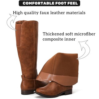 Foto 2 | Foto 2 | Botas Hasta La Rodilla Ruiee Para Mujer Elegantes Y Cómodas Color Topo Talla 9.5 - Venta Internacional.