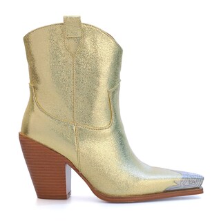 Foto 4 | Foto 4 | Botines Hoantiai Para Mujer Estilo Western Con Punta De Metal Grabada - Venta Internacional.